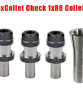 ER20 Collet Chuck Kit With 3/4 Inch Shank For TTS Tool Holder 1.38 Inch Length Includes Nut 0.01mm TIR For All ER20 Collets