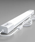 5000K LED Ceiling Light Fixture With Plug In, Linkable 16W Shop Tube Light close-up view showing plug and cord, ideal for garage and kitchen.