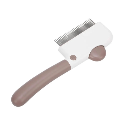 Ultimate Pet Grooming Kit For Dogs Includes Self Cleaning Deshedding Brush And Combs To Slash Shedding And Keep Fur Soft For Long Short Hair Breeds, white metal comb brush