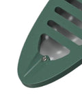 Close-up of Angled Outdoor Drainage Grate Channel Kit With 4 Inch Built In Cover And Anti Clog Grid, view of grate design.