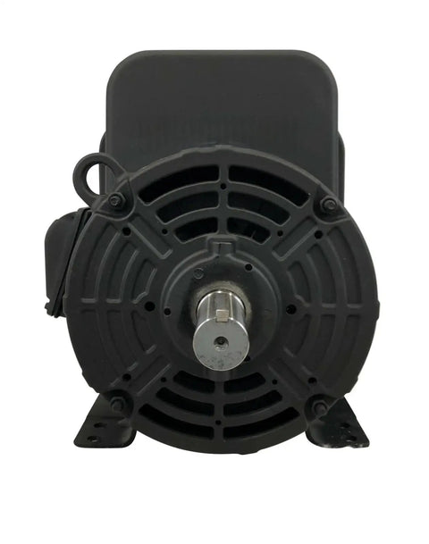 Front view of 200V 208V 5HP Air Compressor Electric Motor, 184T Frame, 1 Phase Replacement, heavy-duty design for OEM replacement.