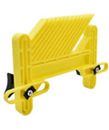 Rock Solid Miter Slot Featherboard keeps stock pin tight against tables using expanding nuts and locking knobs.