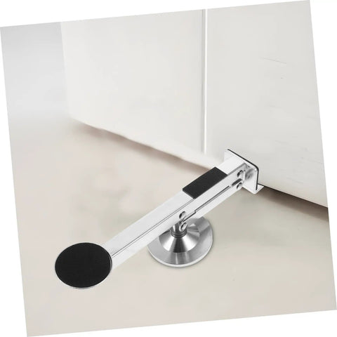 Multi Function Door Lifter Tool For Drywall Panels And Door Installation Help Heavy Duty Board Raiser with comfort grip in use.