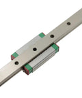 MGN12H Carriage Block for 12mm Wide MGN12 Linear Rail Guide with durable ball housing, shown sliding on rail, top view