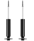 Chevy Front Shock Absorber Set For RWD Trucks And SUVs 1988 To 2002 Fits C1500 Suburban C2500 C3500 Express 1500 2500 3500 Tahoe GMC 2pc Heavy Duty Auto Shocks And Struts 344265, black cylindrical design with extended rods.