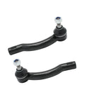 Two black metal lower control arms with ball joints for Toyota Corolla front suspension replacement