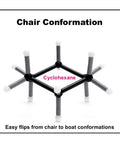 Organic Chemistry Model Set With 175 Color Coded Parts showing cyclohexane chair conformation for STEM learning.