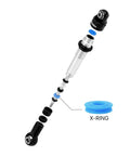 Exploded view of Dual Rate 100mm RC Crawler Shocks With Aluminum Bodies And Nylon Rod Ends For TRX4 SCX10 with labeled X-Ring.