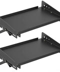 Garage Folding Storage Shelves With Lip Two Pack 200 Pound Capacity Wall Mounted Adjustable Rail Shelves for tools