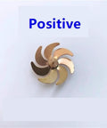 Beefed-Up Brass Seven-Blade 15.2mm RC Boat Propeller For Remote Control Submarine Models, top view of soldered brass construction