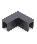 Solid Matte Black 90 Degree Shower Glass Corner Clamp For Frameless Panels Fits 3/8 To 1/2 Thick Glass Top Shelf Bathroom Hardware