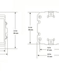 Technical diagram of One Pole 24V Air Conditioner Contactor With 32 Amp FLA Heavy Lug Terminals And Quick Connect 600V Rated dimensions.