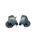 Heavy Duty Ride Upgrade Direct Swap Smooth Rolling Left And Right Drive Wheels For Robot Vacuum Cleaners Universal Replacement Module Compatible With Roidmi Eve Plus No Sweat Quick Fix Black on a white background.