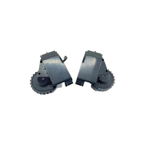 Heavy Duty Ride Upgrade Direct Swap Smooth Rolling Left And Right Drive Wheels For Robot Vacuum Cleaners Universal Replacement Module Compatible With Roidmi Eve Plus No Sweat Quick Fix Black on a white background.