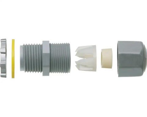 Half Inch Strain Relief Cord Connector Kit 10 Pack With No Fuss Gripping Finger Grommet For Easy Grip And Liquid Tight Seal