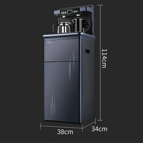 Vertical Hot And Cold Water Dispenser With Button Control, Dual Outlet Desktop Office Water Station, 114cm tall