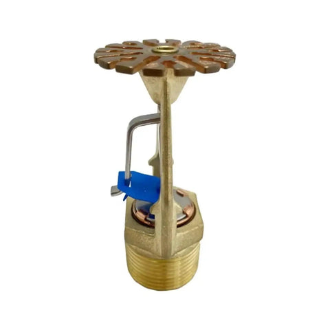 Heavy Duty UL FM Approved Upright Fire Sprinkler With Sleek Glass Bulb Trigger, solid brass design for reliable fire protection.