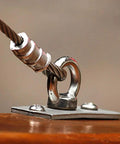 Heavy Duty Lifting Eye Nuts Kit M12 Stainless Steel 304 Ring Shape Fasteners in use with cable, rustproof