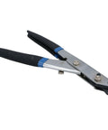 Sheet Metal Nibbler Hand Nibbler Steel Cutter For Aluminum, Brass, Copper, And Plastic with ergonomic rubber handles, side view