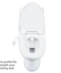 Thinline Bidet Attachment For Toilet Seats With Adjustable Water Pressure And Side Arm Control Thin Profile White Self Cleaning Rinse