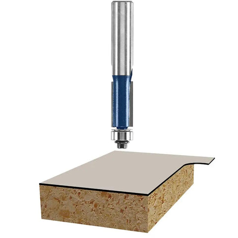 Edge trimming bit from All Purpose Router Bit Set For Woodworking Pros Ten Piece Carbide Tipped Bits With One Half And One Quarter Inch Shanks