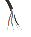 M12 Female Straight 4 Pin Connector Aviation Socket Electrical Cable 2 Meter Black with PVC and Metal Construction wires exposed