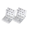Heavy Duty Galvanized Iron L Shaped Corner Brackets For Shelves And Structural Use Built To Last Rust Resistant With 90 Degree Design And Multiple Mounting Holes For Tight Solid Connections