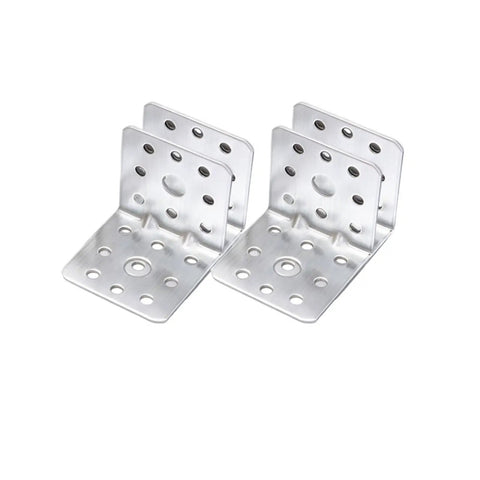 Heavy Duty Galvanized Iron L Shaped Corner Brackets For Shelves And Structural Use Built To Last Rust Resistant With 90 Degree Design And Multiple Mounting Holes For Tight Solid Connections