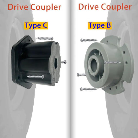 Type C and Type B drive couplers from 6Pcs Rubber Tire Coupler Connectors And Steering Motor Gearbox Adapter Kid Friendly Upgrade Kit