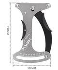 Premium Aluminum Alloy Bicycle Spoke Tension Meter Insanely Accurate Road Bike Wheel Building Tool Adjustable Tensiometer Gauge shown from above.