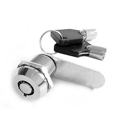 Versatile Tubular Cam Cylinder Lock Kit In 16mm, 20mm, 25mm, And 30mm Sizes For Mailbox, Drawer, And Cabinet, Easy Install, High Security, Durable Build To Keep Your Stuff Safe shown with keys