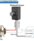 Wiring diagram for 2 Pack Auto On Off Outdoor Dusk to Dawn Photocell Sensor For Post Lights Flood Lamps 100-277V Hard Wired Switch