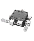 60mm Manual Sliding Table for Precise Positioning and Fine Dispensing, LY60 C R L Series, adjustable platform in black and silver.