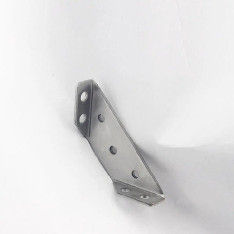 Beefed Up Stainless Steel Corner Braces for Furniture, Heavy Duty Trapezoid Angle Brackets with Pre Drilled Countersunk Holes, 10 Pack, Tough Stable Shelf Support