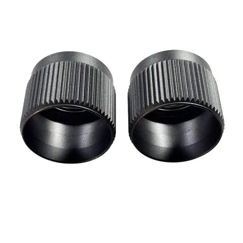 Drop In Spray Lance Fixing Nut Locknut For T25 T50 Drones Snugs Spray Rod Assembly Tight Stops Loose Threads In Flight, black metal, two units.