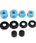 Skateboard Truck Rebuild Kit With Polyurethane Bushings Washers Pivot Cups And Shock Absorbers For 7 Inch Brackets in blue and black