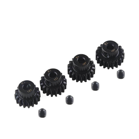 Set of Mod 1 Pinion Gear 5mm Bore 16T 17T 18T 19T 1 8th Scale Beefed Up Steel Pinion For 5mm Shaft RC Cars Universal Fit