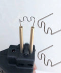 Top Pick 1000 Pcs Car Bumper Repair Rods Welding Wire Steel Silver Stapler Fix Kit For Plastic Abs Pvc Nylon Auto Body Work Super Easy Deal welding tool and rods close-up.