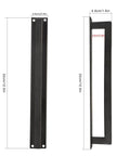 Barn Door Handle 12-Inch Heavy Duty Sliding Door Pull, Modern Farmhouse Flush Long Base Hardware For Gate, Matte Black Finish
