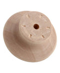 Six Pack Natural Wood Mushroom Cabinet Knobs One Point Five Inch Wide Unfinished Drawer Handles top view of wood knob