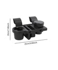 Boss Grade Rattle Free Cup Holder For Tesla Cybertruck and Rock Solid Engineered Abs Mount shown from the side with dual cup slots.