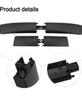 Sleek 4 Pcs Roof Rack Rail End Cap Cover Kit For Front And Rear Vehicle Side Rails Perfect Fit Durable Abs Plastic Replacement Parts To Block Dirt And Restore Style, black ABS caps