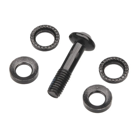 Trail Ready Mountain Bike Disc Brake Caliper Mount Bolt Kit M6x24mm With Washers And Lock Washer for secure hydraulic caliper mounting black
