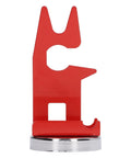 Solid Welding Torch Holder With Super Strong Magnetic Base Keeps Your MIG Tool Safe And Secure On Steel Workbenches, Prevents Slipping, Rust Proof And Multi Functional For Any Heavy Duty Shop Job, red metal holder.