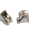2 Inch V Type Sliding Gate Roller Set For Heavy Duty Steel Wheel Track Rail Ideal For Sliding Gates Rolling Gates Inverted Track And Industrial Machines Rail Delivers Quiet Operation Vibration Dampening Durable Steel Construction