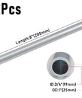 6061 Aluminum Tubing 25mm Outer Diameter And 19mm Inner Diameter With 3mm Wall 200mm Length Pack Of 2 Heavy Duty for DIY Projects