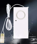 Water Leak Alarm Two Pack With 120 dB Loud Alarm For Home Kitchen Bathroom Overflow And Flood Detector Sensor Easy Peel And Stick Mount For Sink Tub Basement Or Garage High Sensitivity 24K Plating Detect Board white wired leak sensor with plated probe