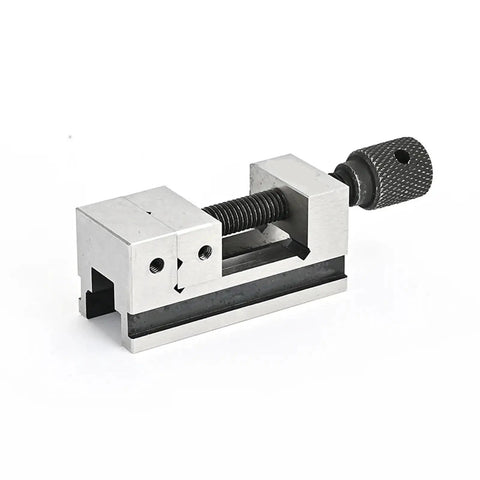 QGG25 Precision Machine Vise Clamp For Surface Grinding 1 Inch Steel Vise With Rock Solid Clamping Surface Clamp Tool For Inspection And Grinding Durable Jaw System, side view