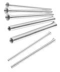 Premium 7 Piece Copper Tubing Bender Set For Plumbing And Electrical Jobs Includes Hand Tools For 1/4 To 5/8 Inch Thin Walled Pipe Spring Steel Support Kit components layout.