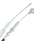 Close-up of Go Kart Throttle Cable Kit 71 Inch Replacement for Predator 212cc GX160 GX200 196cc Engines showing metal eyelet and adjuster